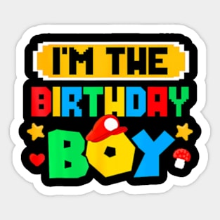 Im The Birthday Boy Game Gaming Family Matching Sticker